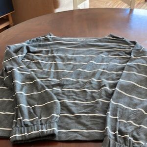 large Soma charcoal/white stripe shirt